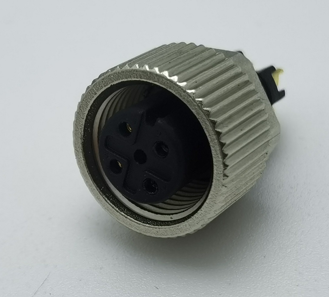 M12 A coded seismic circular connector 5pin female industrial connector free