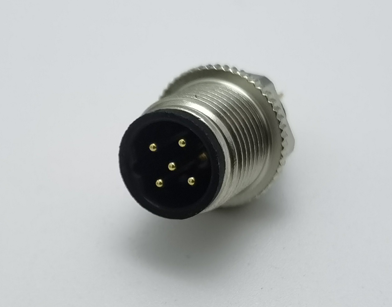 Circular M12 shockproof connector 5pin male industrial connector