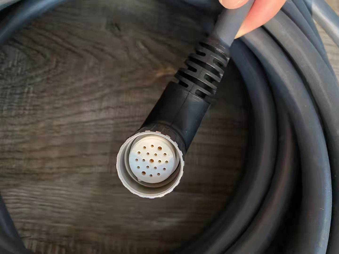 M23 connector industrial circular connector 90 degree 3+16pin connector