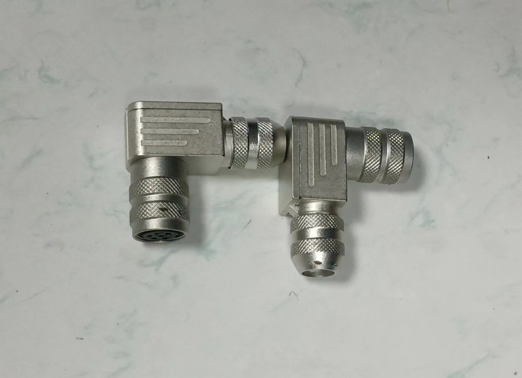Industrial power AISG connector 6pin metal shielded right angle 90 DP connector